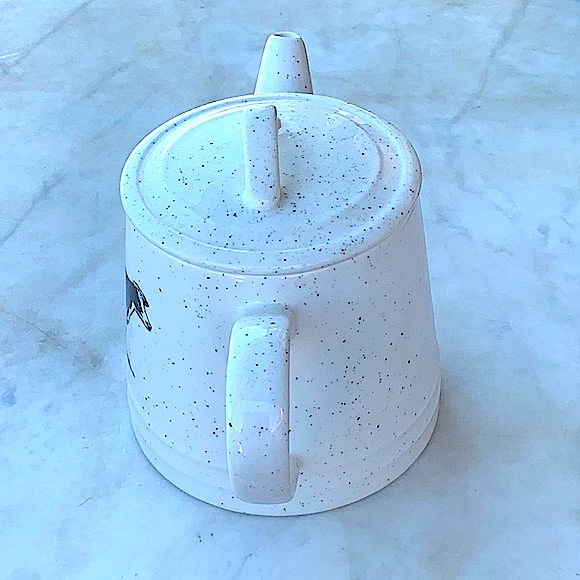 GRACE FINE CERAMIC TEAWARE TEAPOT & LID BLACK SPECKLE FARM COW - Picture 4 of 10